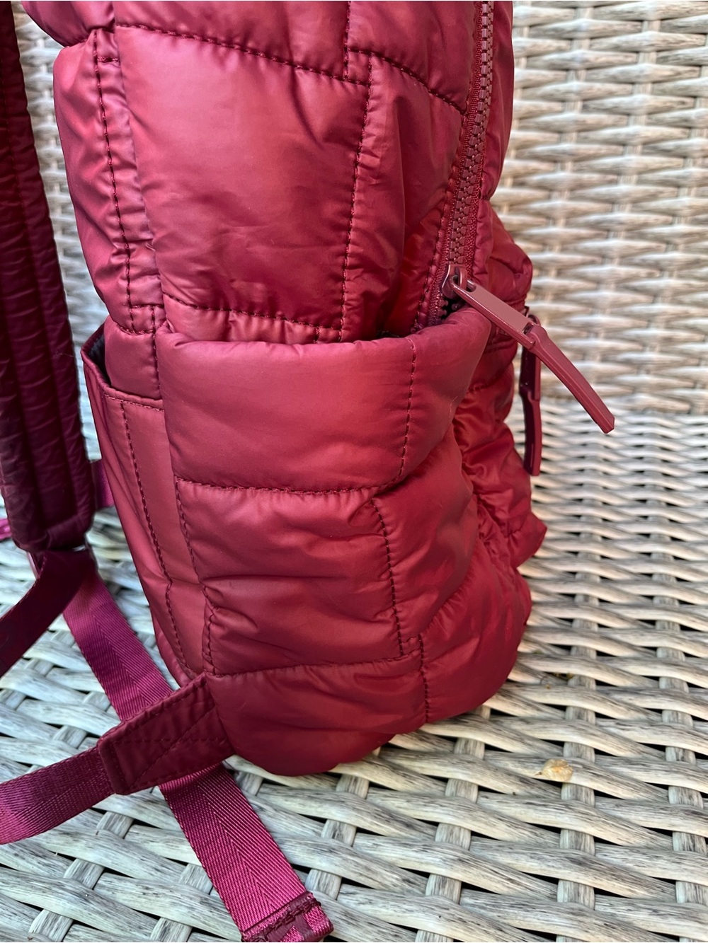 Pajar Quilted Burgundy Backpack - Picture 9 of 13